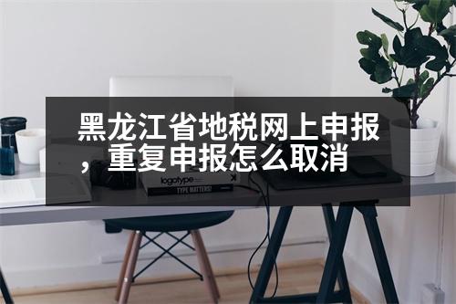 黑龍江省地稅網(wǎng)上申報，重復申報怎么取消