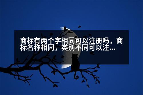 商標(biāo)有兩個(gè)字相同可以注冊(cè)嗎，商標(biāo)名稱(chēng)相同，類(lèi)別不同可以注冊(cè)么