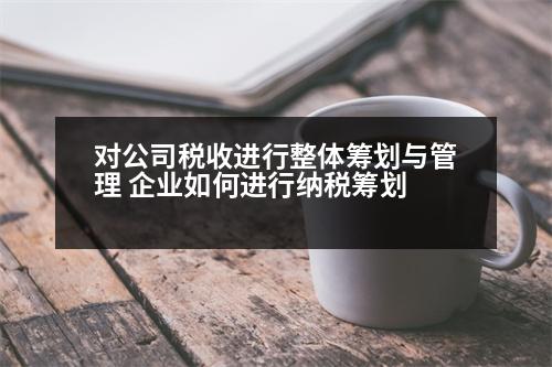 對(duì)公司稅收進(jìn)行整體籌劃與管理 企業(yè)如何進(jìn)行納稅籌劃